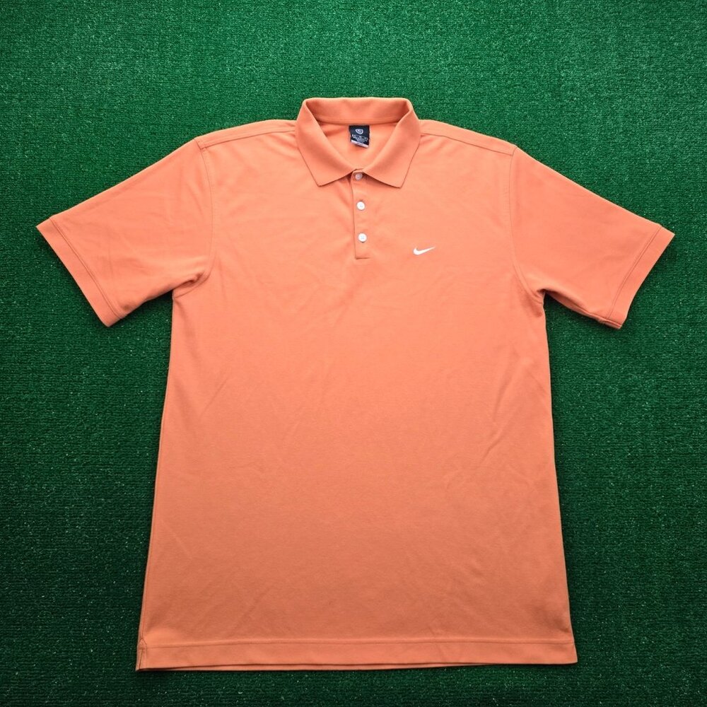 Nike Golf Polo Shirt Mens XL Orange Short Sleeve Vintage Y2K Outdoors Casual